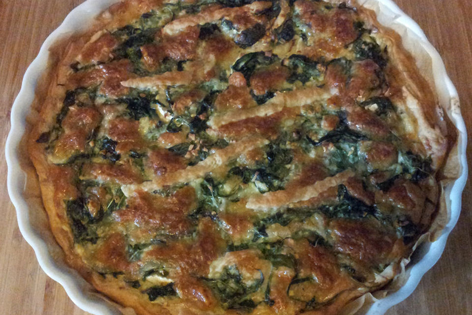 Quiche mit Rucola und Ziegenkäse