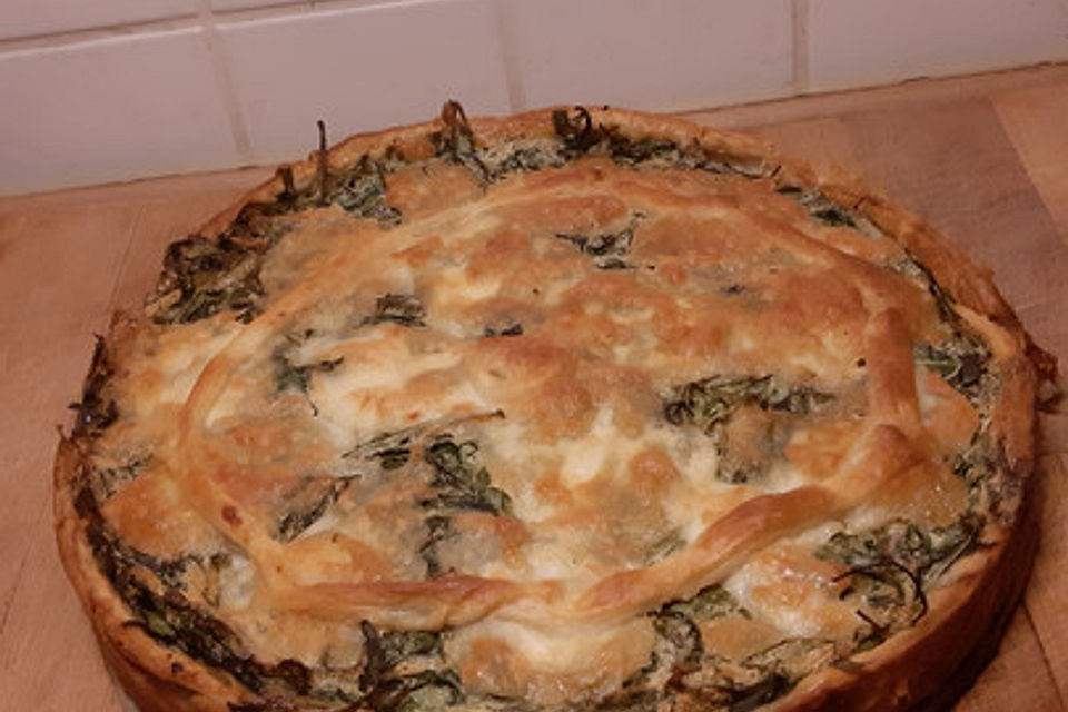 Quiche mit Rucola und Ziegenkäse