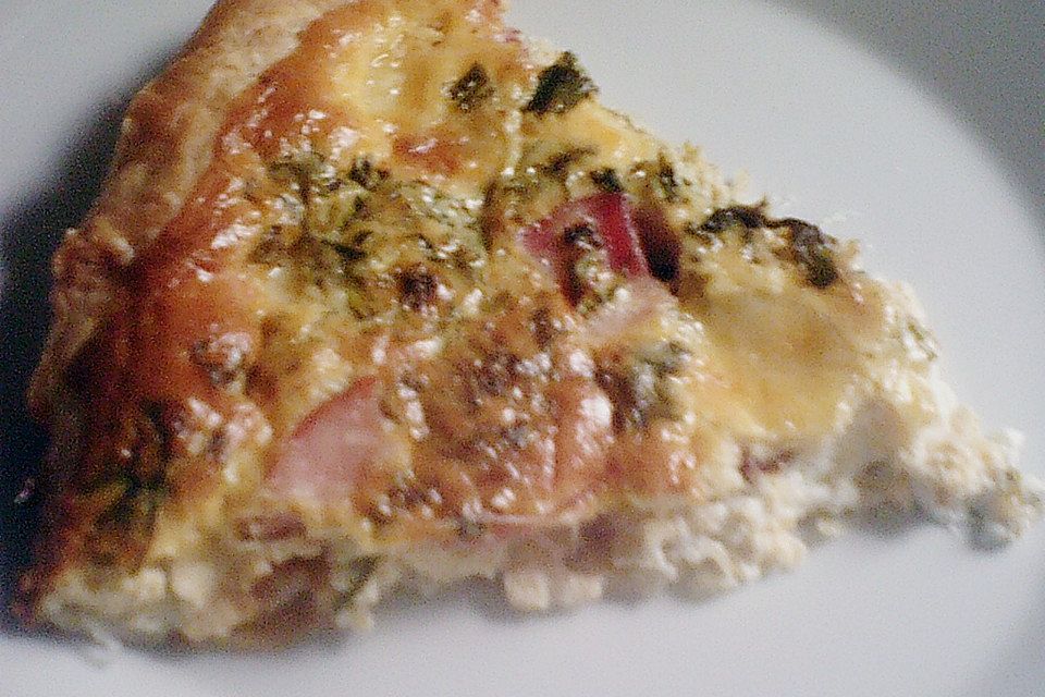 Quiche mit Rucola und Ziegenkäse