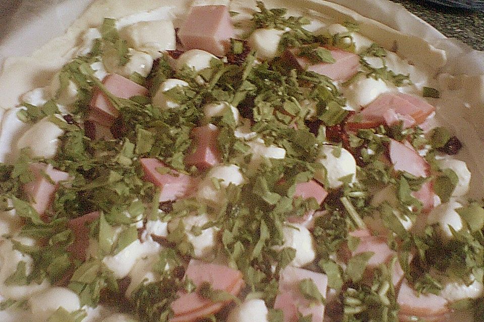 Quiche mit Rucola und Ziegenkäse