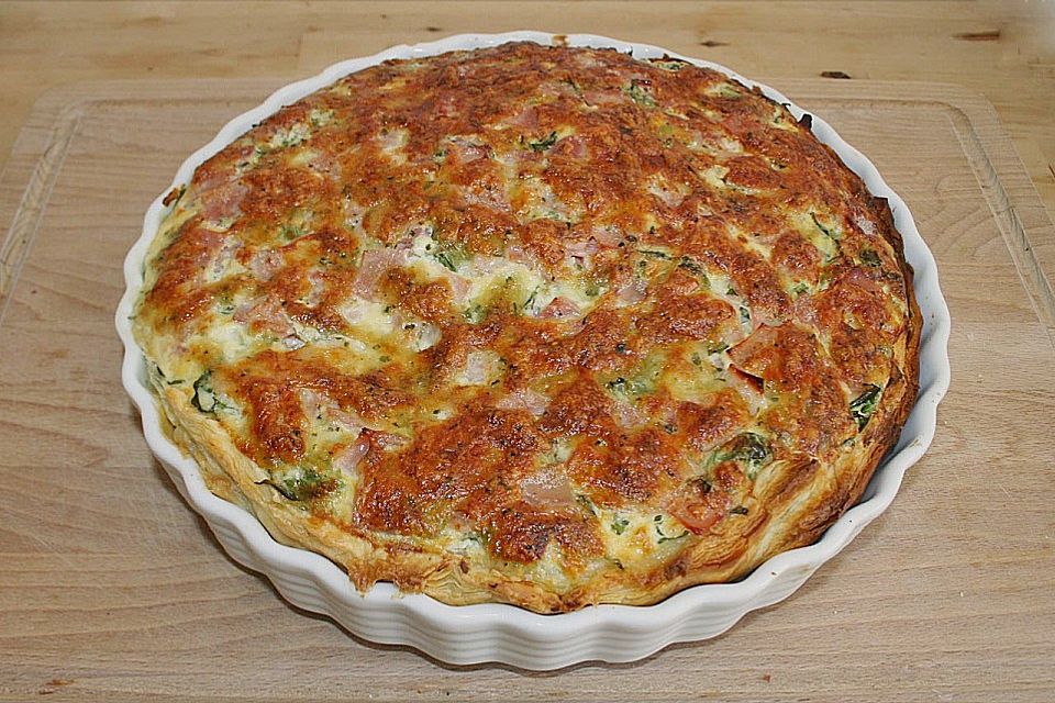 Quiche mit Rucola und Ziegenkäse