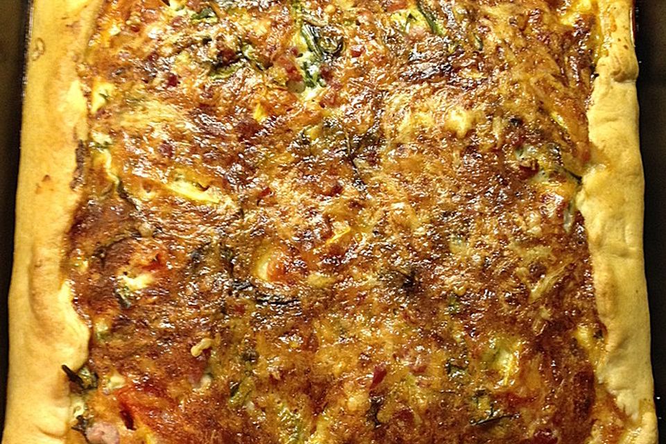 Quiche mit Rucola und Ziegenkäse