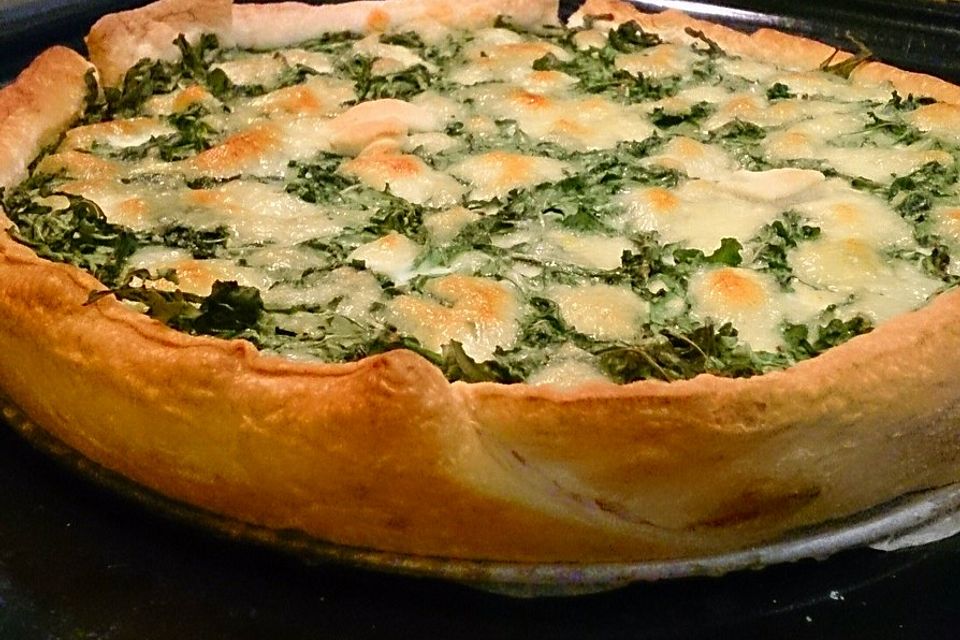 Quiche mit Rucola und Ziegenkäse