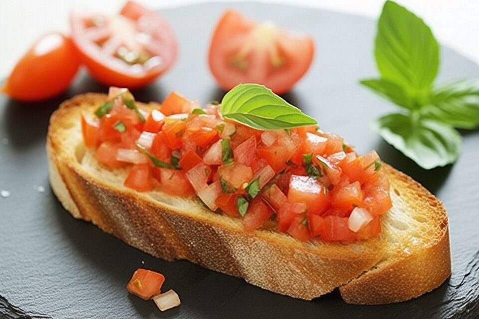 Geröstetes Tomatenbrot