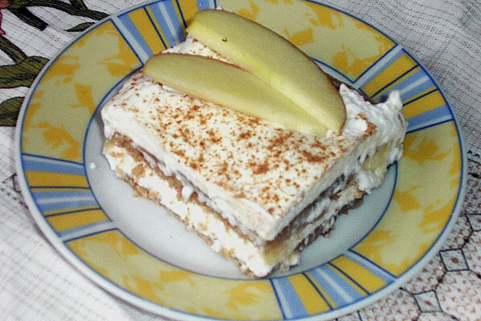 Falsches Apfel Tiramisu