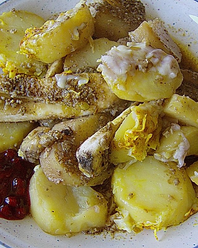 Kartoffelauflauf mit Bananen