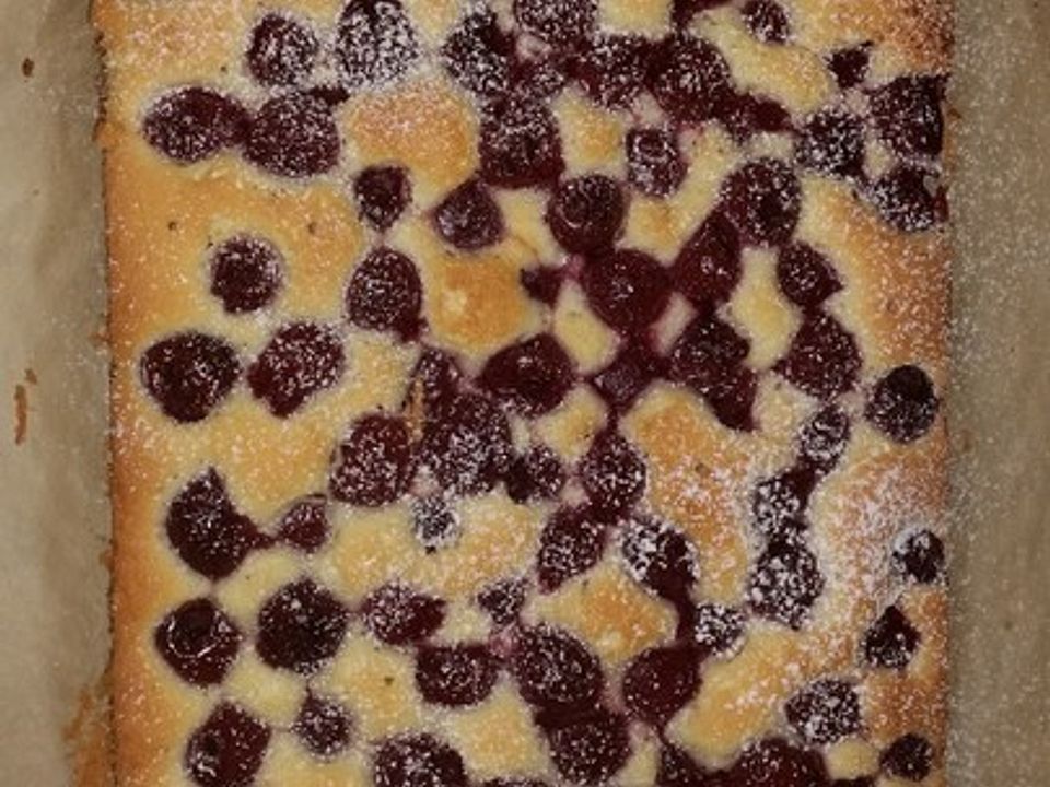 Mandel - Kirsch - Kuchen vom Blech von Anghi| Chefkoch