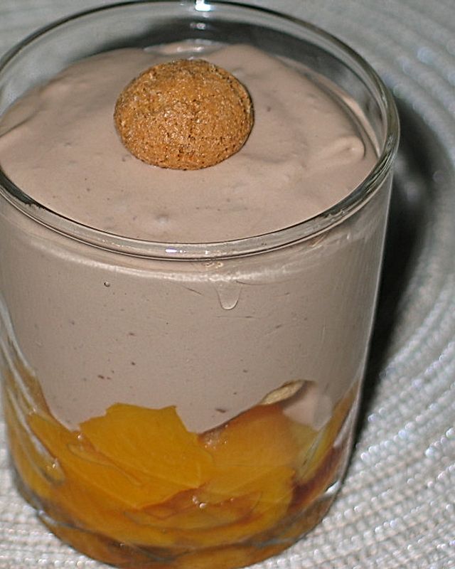 Pfirsich - Schoko - Dessert