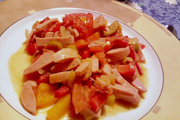 Paprikaschoten, Tomaten und Fleischwurst von tomatensalz | Chefkoch