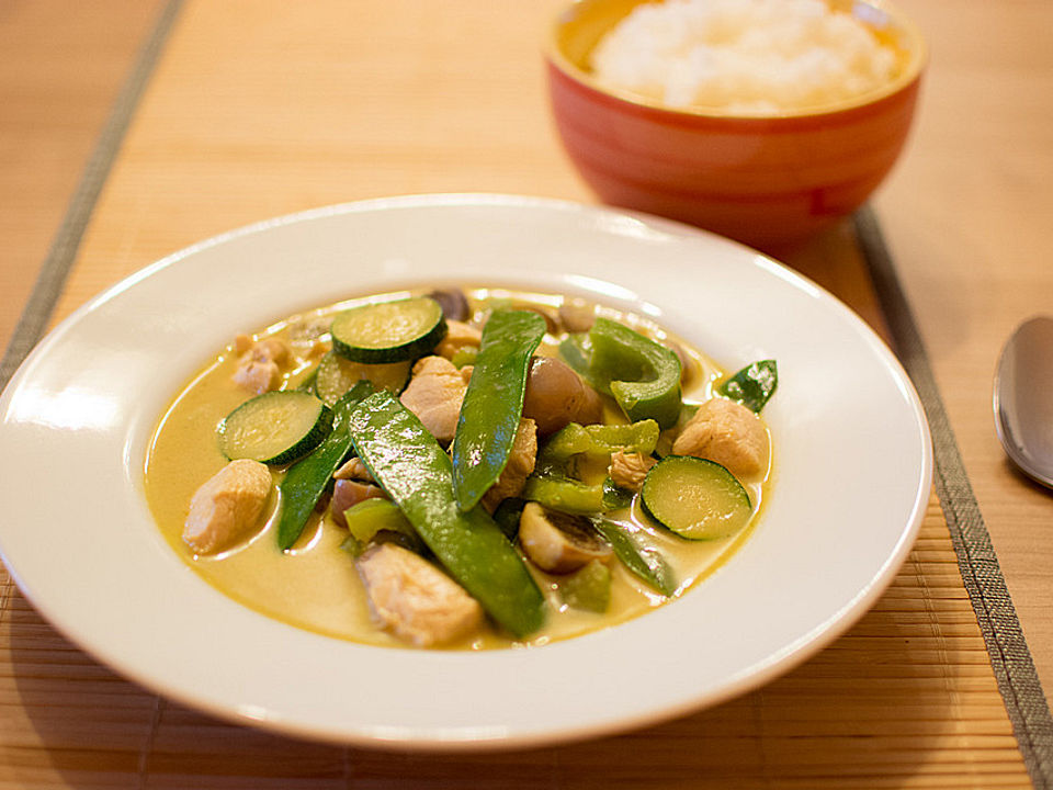 Grunes Thai Curry Mit Huhn Von Dorry Chefkoch