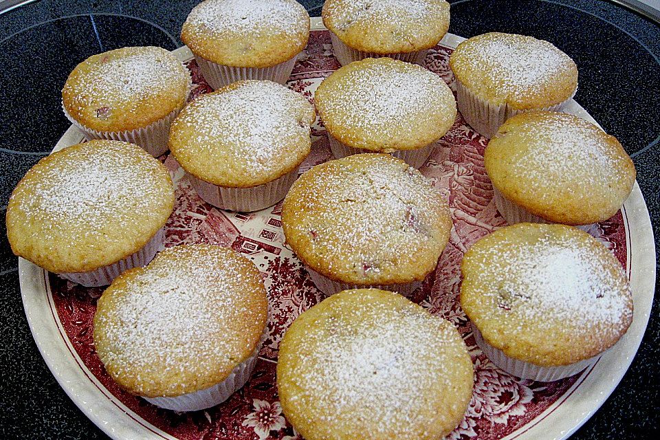 Rhabarber-Vanille-Muffins