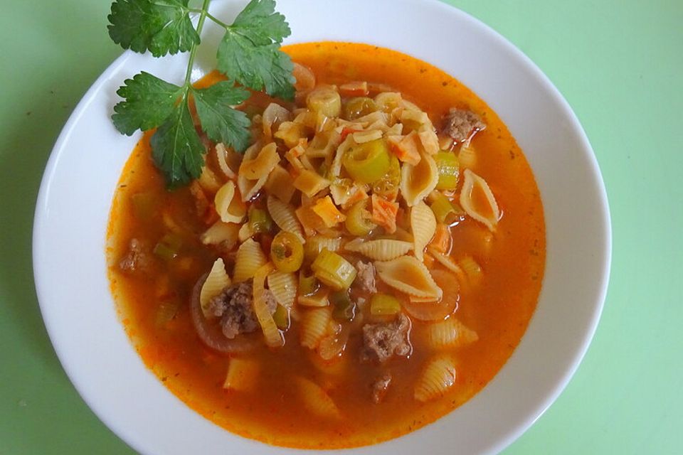 Axels Eiermuschelsuppe a la Pomodoro