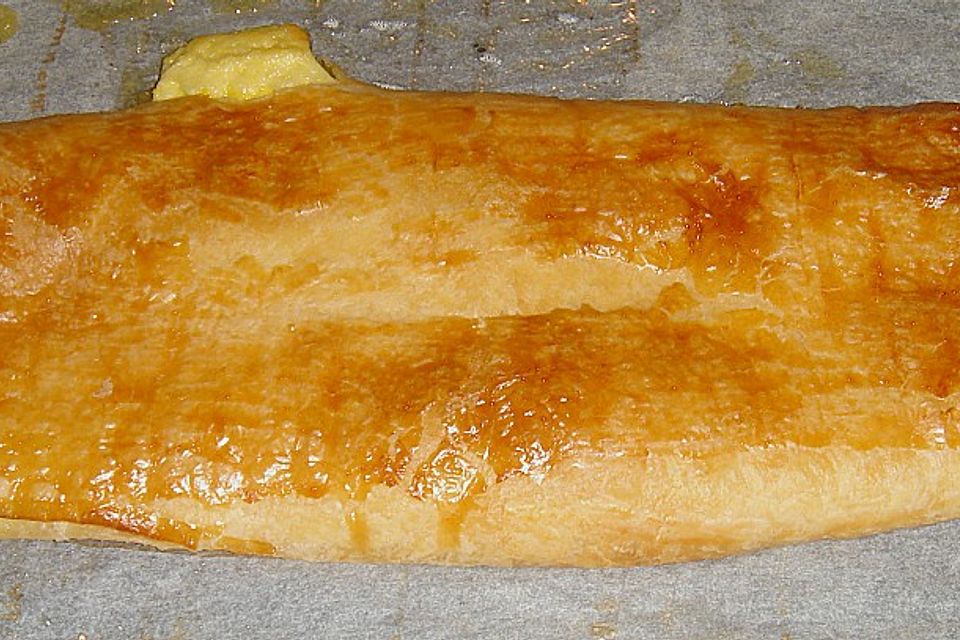 Topfen - Pfirsich Strudel