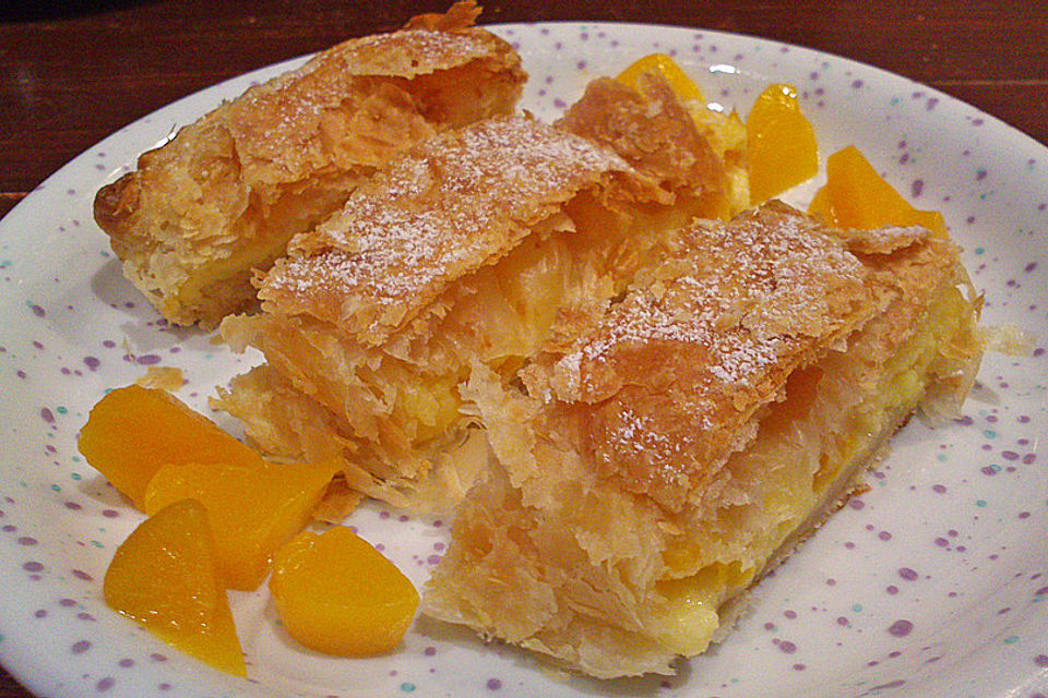 Topfen - Pfirsich Strudel