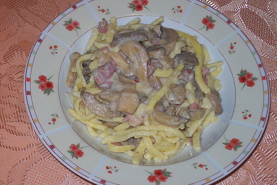 Spätzle - Nudel Pfanne mit leichter Pilzsauce