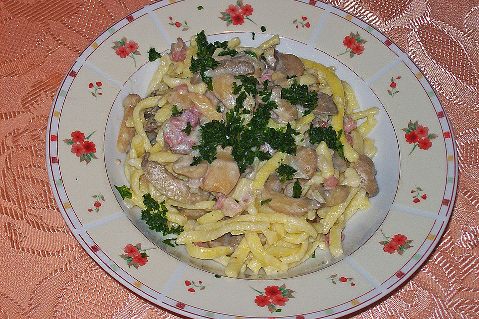 Spätzle - Nudel Pfanne mit leichter Pilzsauce