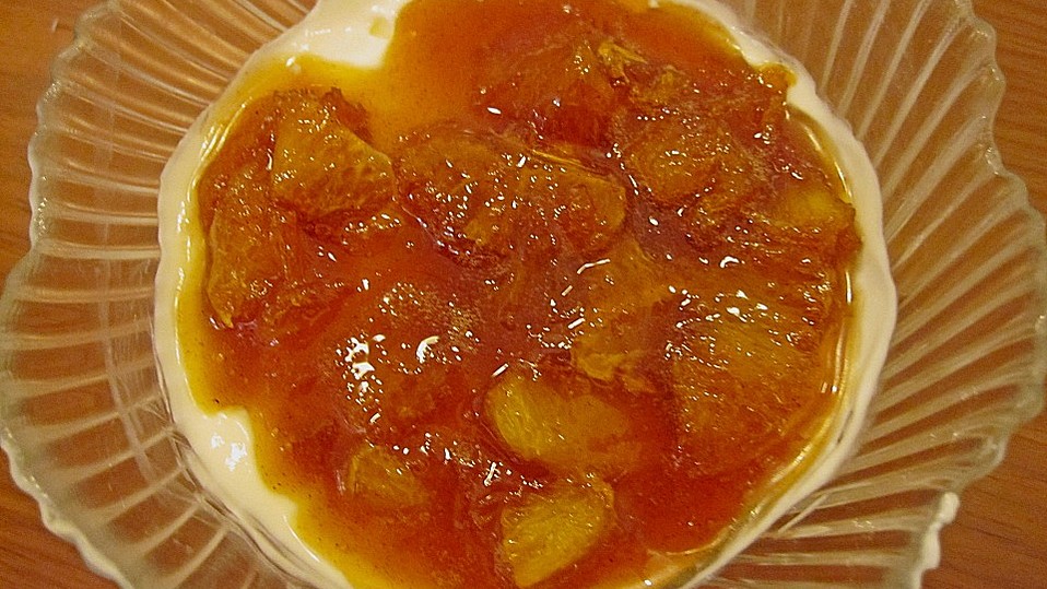 Amaretto - Mascarpone - Creme mit karamellisierten Orangenfilets von ...