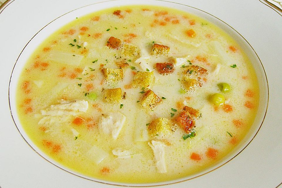 Feine Hühnercremesuppe