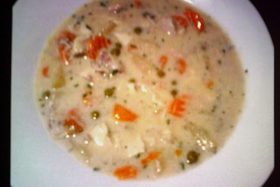 Feine Hühnercremesuppe