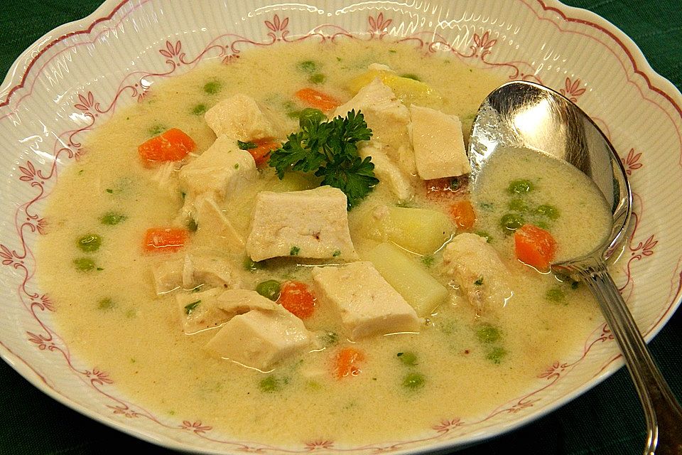 Feine Hühnercremesuppe