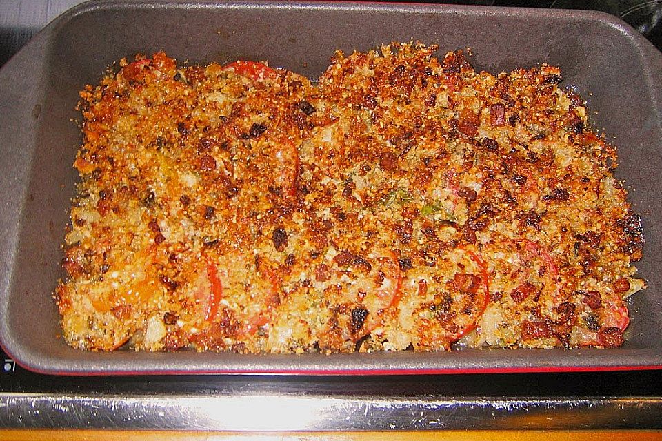 Einfaches Tomatengratin