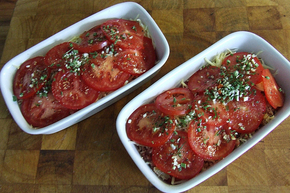 Einfaches Tomatengratin