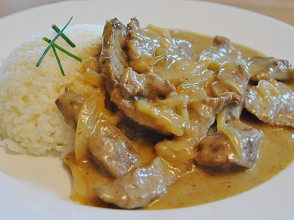 Geschnetzeltes in Estragon-Wein-Sauce mit Limettenaroma von Koelkast ...