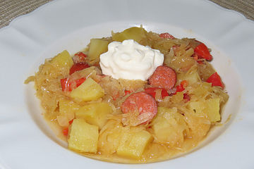 Deftiger Kartoffel - Sauerkrauttopf
