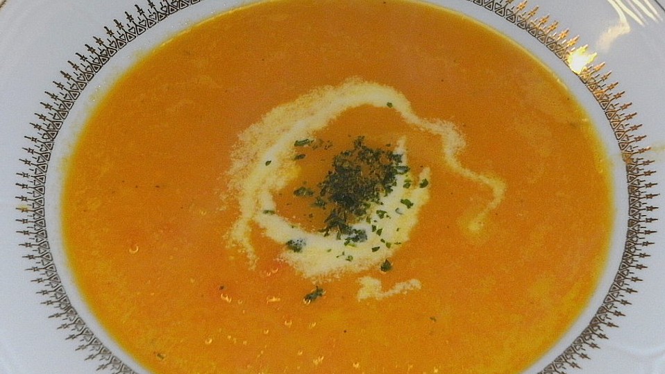 Möhren - Orangen - Cremesuppe mit Ingwer von he-devil