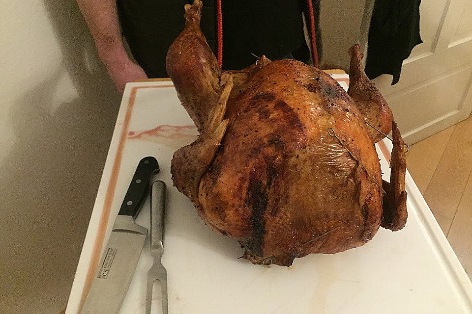 Thanksgiving - Truthahn mit Niedrigtemperatur gegart