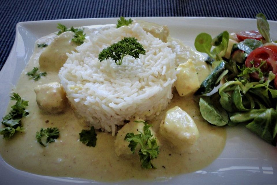 Fisch in Kokos - Senf - Sauce