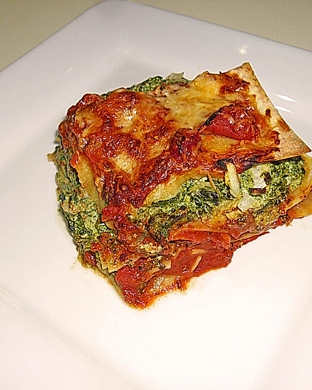 Lasagne mit Ricotta - Spinat - Füllung