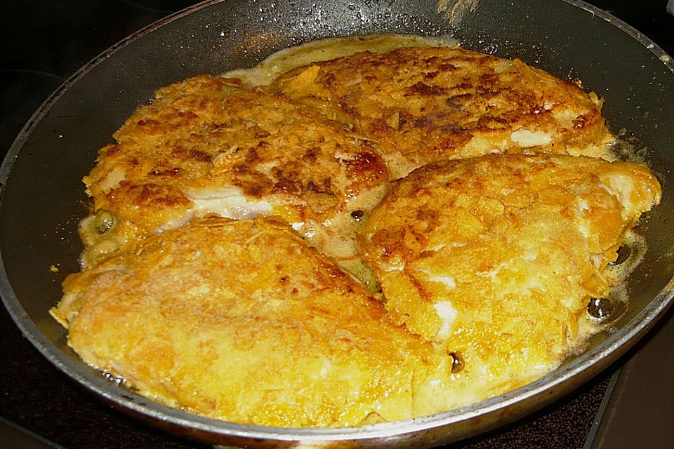 Axels Hähnchenschnitzel im Tacomantel