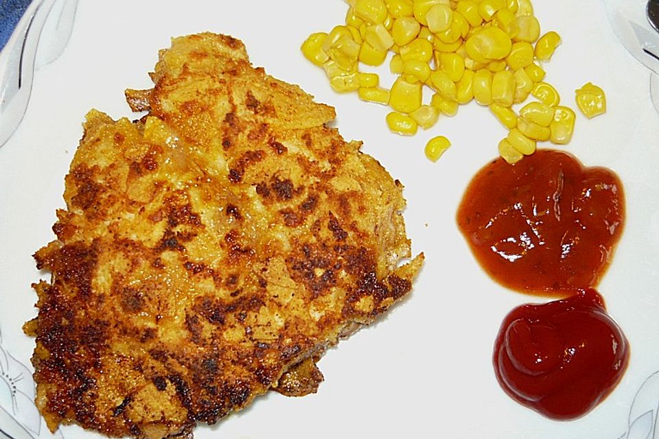 Axels Hähnchenschnitzel im Tacomantel