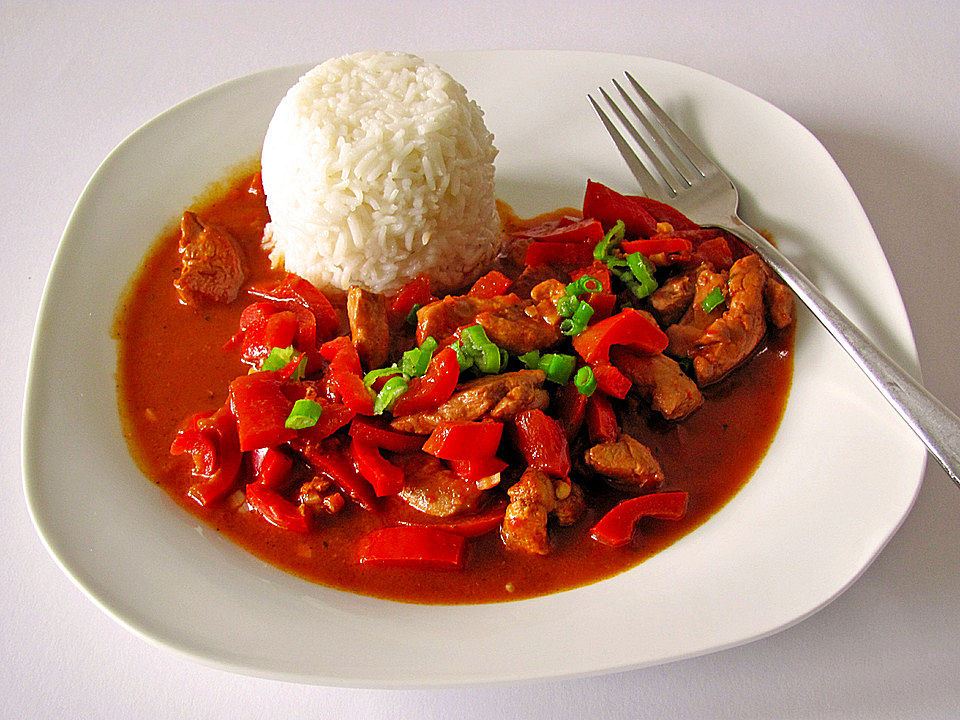 Hähnchengeschnetzeltes in Paprika - Sahne von missyellowpages| Chefkoch