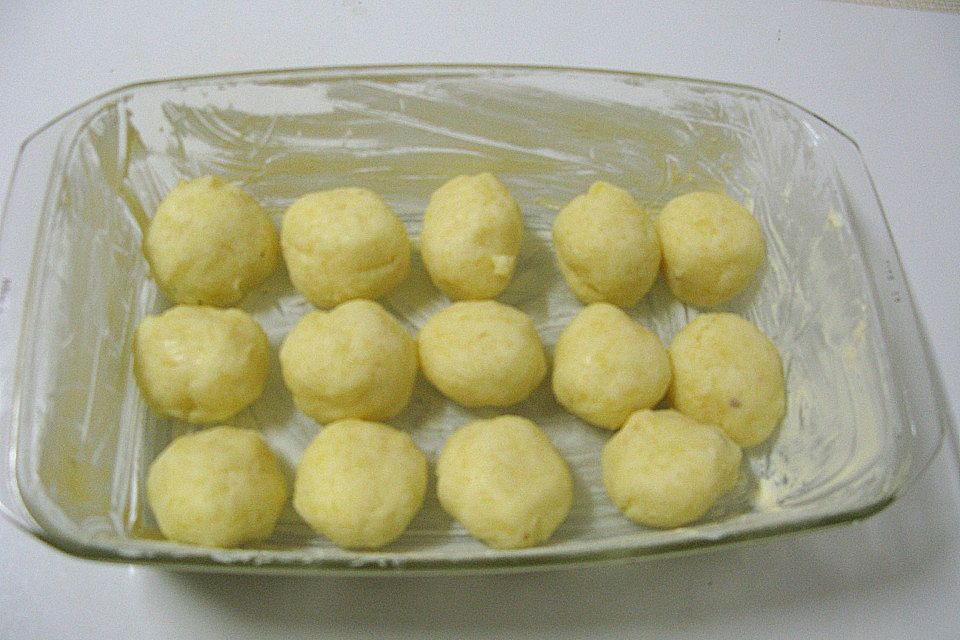 Knödel - Blattspinat - Auflauf