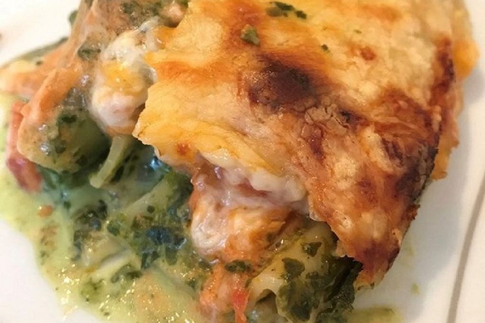 Cannelloni mit Spinat und Frischkäse