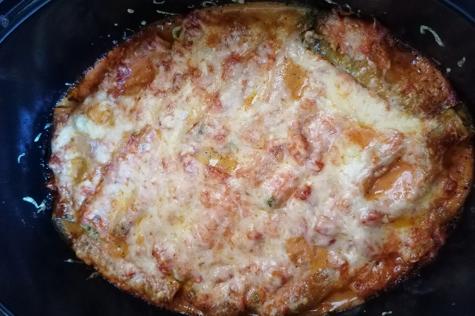 Cannelloni mit Spinat und Frischkäse