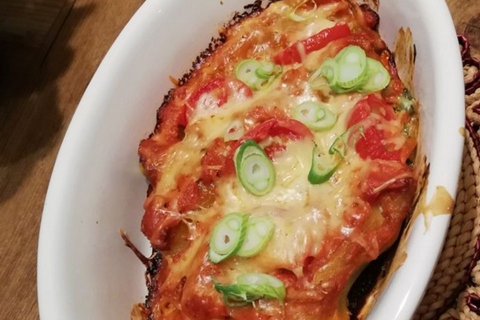 Cannelloni mit Spinat und Frischkäse