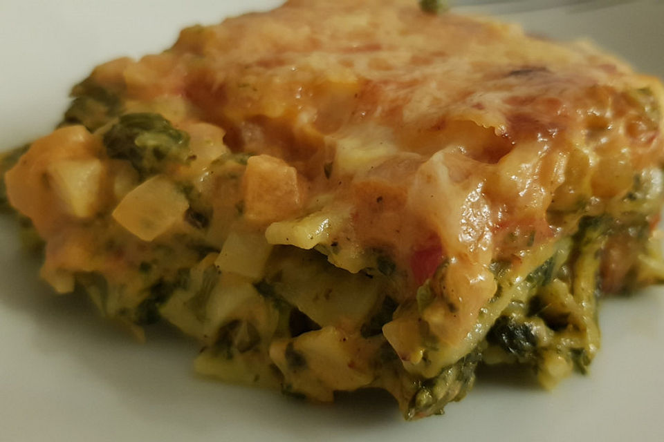 Cannelloni mit Spinat und Frischkäse