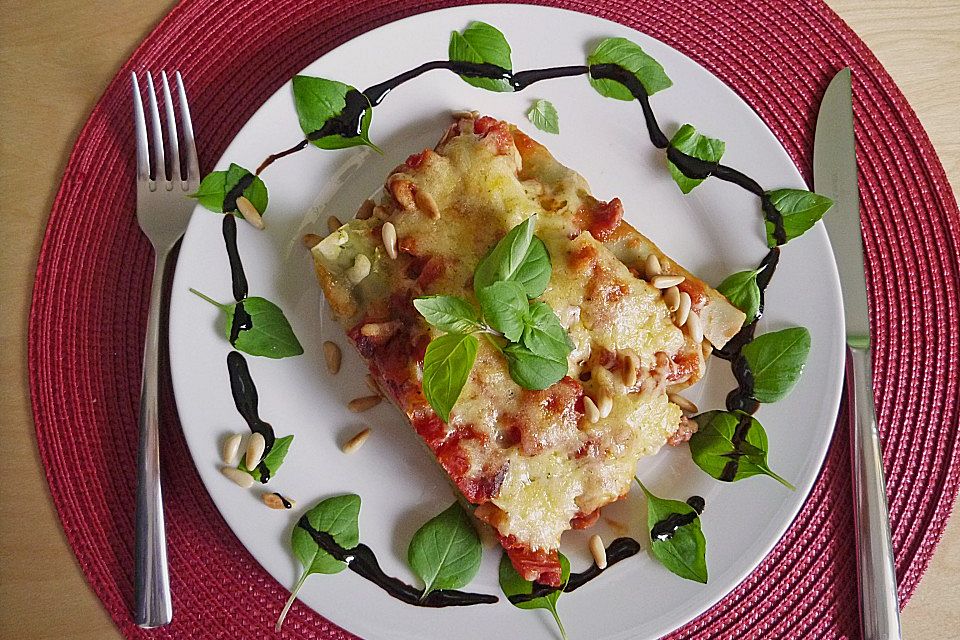 Cannelloni mit Spinat und Frischkäse