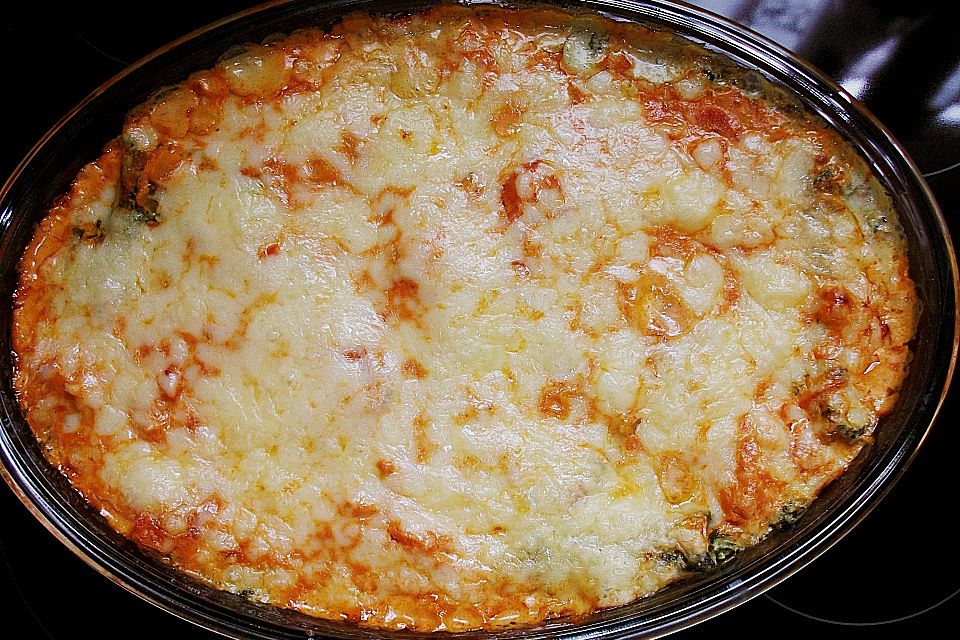 Cannelloni mit Spinat und Frischkäse