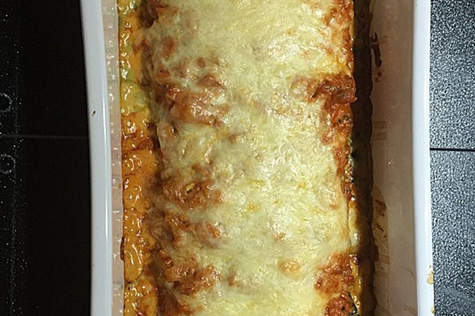 Cannelloni mit Spinat und Frischkäse