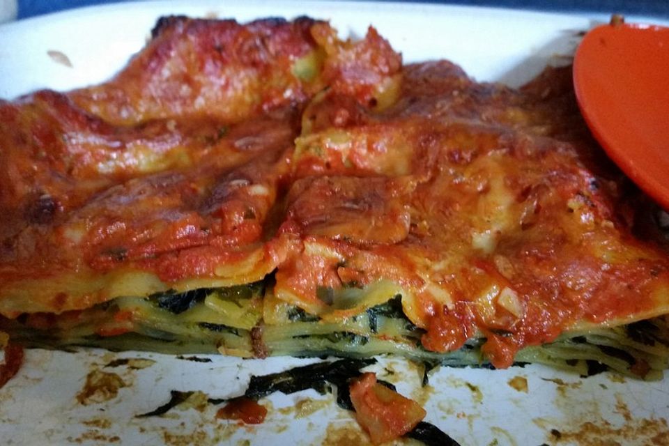 Cannelloni mit Spinat und Frischkäse