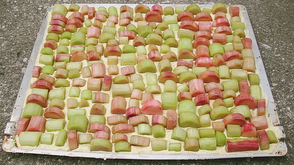 Rhabarberkuchen unter Wolken von jienniasy