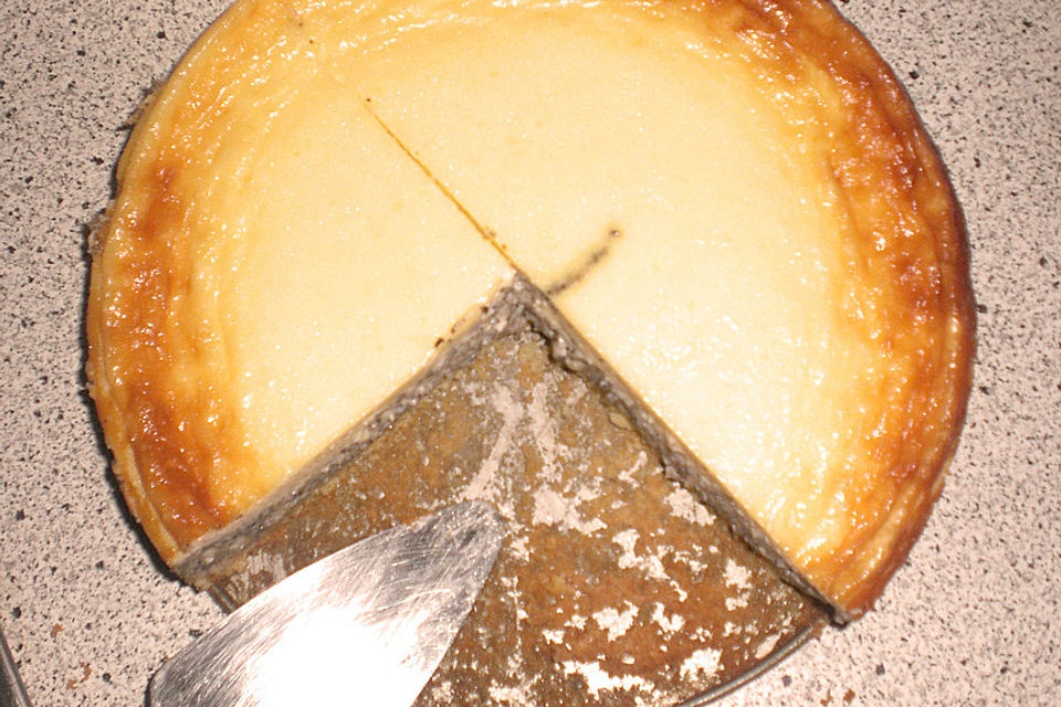 Mohnkuchen mit Schmand und Vanillepudding