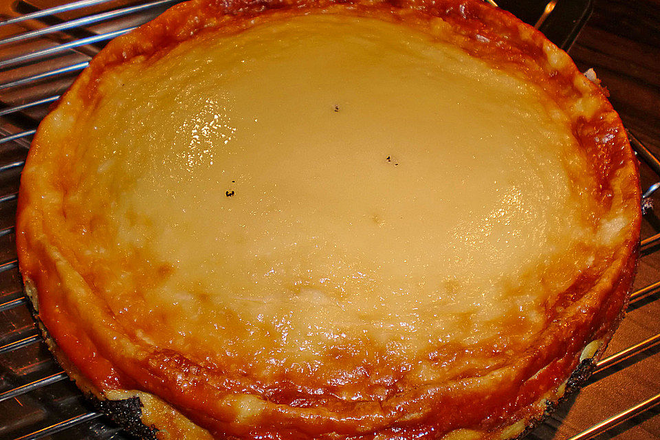 Mohnkuchen mit Schmand und Vanillepudding