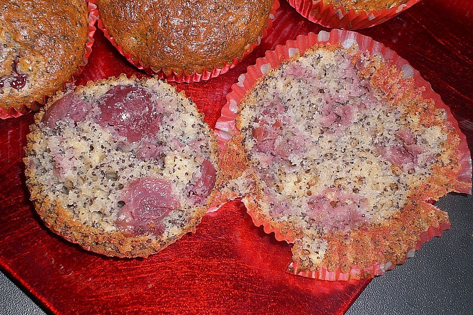 Kirsch - Mohn - Muffins