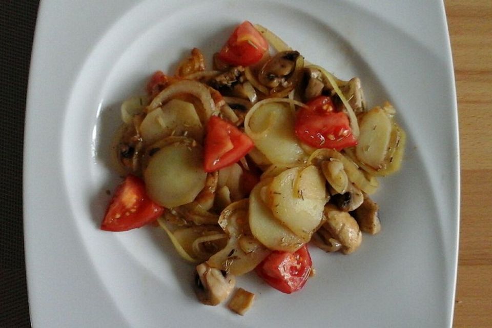 Champignon - Kartoffelpfanne