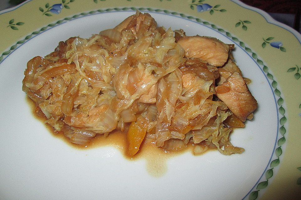 Chinakohl - Hähnchenpfanne